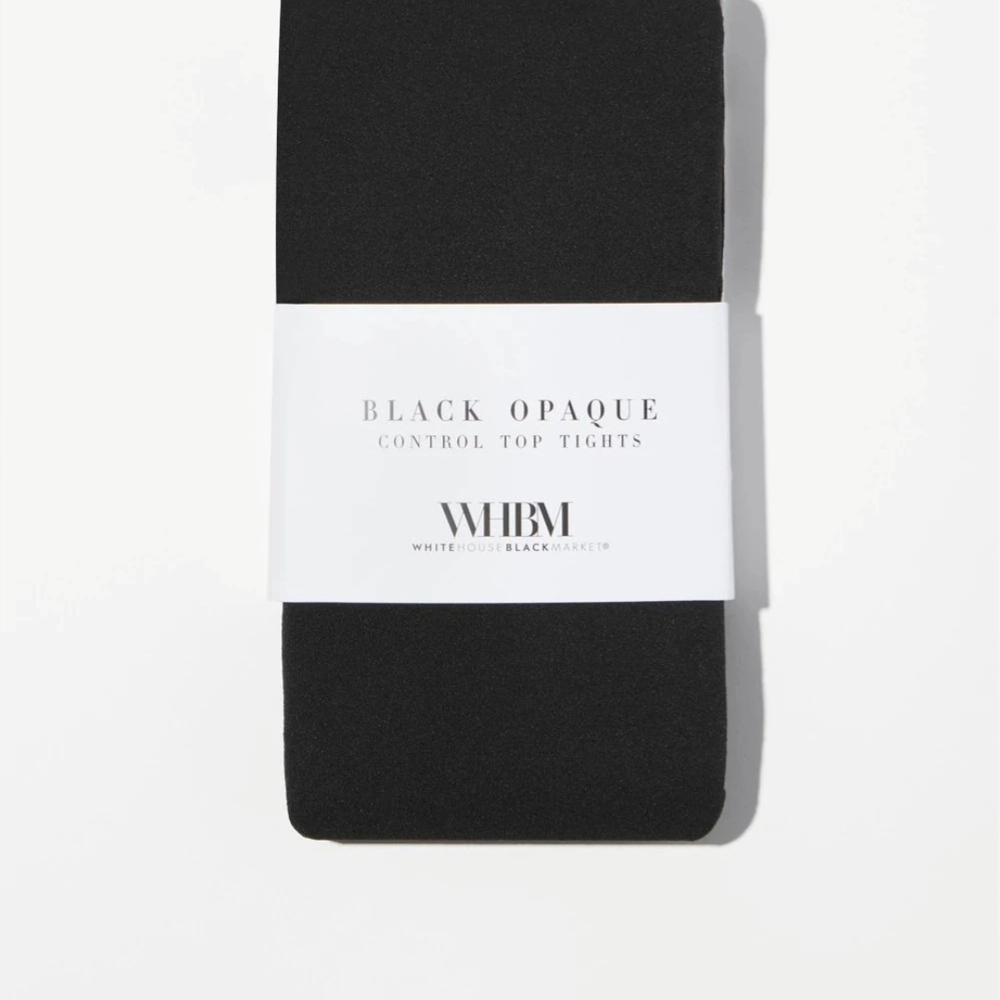 NWT White House Black Market Black Control Top Tights Size Small/Medium